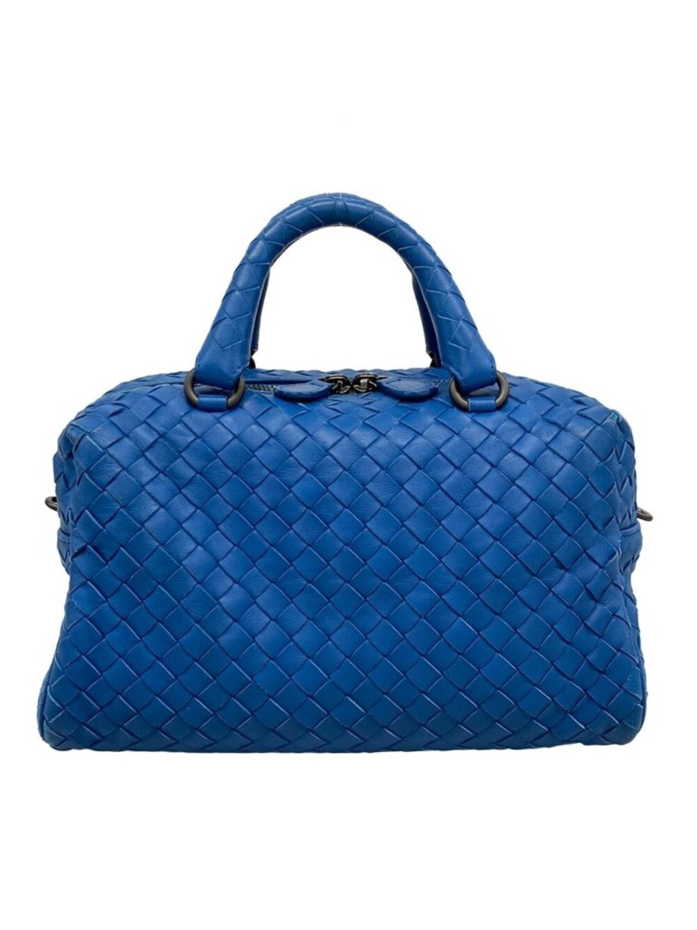 Bottega Veneta Handbag Intrecciato Blue Leather